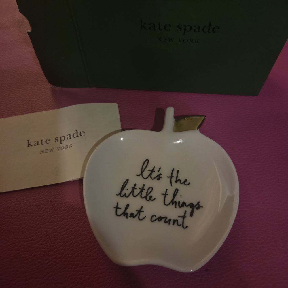 Kate Spade White Apple Dish